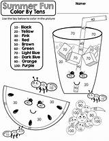 Summer Worksheets School Kindergarten Color Worksheet Math Tens Grade Themed Freebie Students 2nd Pages Kids Activities Counting Will Preschool Fun sketch template