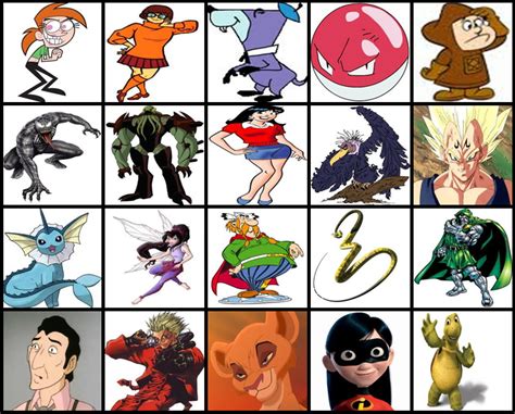 cartoon characters  picture quiz  thejman cartoon world cartoon characters fictional
