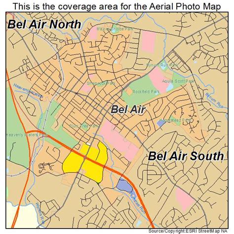 aerial photography map  bel air md maryland