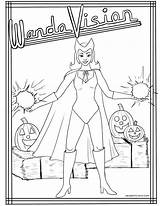 Wandavision Wanda Maximoff Scarlet Witch Nostalgic Desertchica sketch template