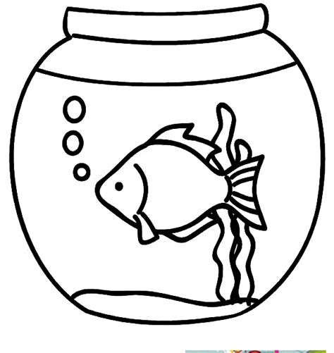 fish bowl coloring page  coloring page