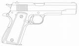 1911 Colt Drawing M1911 Government Outline Scale Deviantart Drawings Paintingvalley sketch template