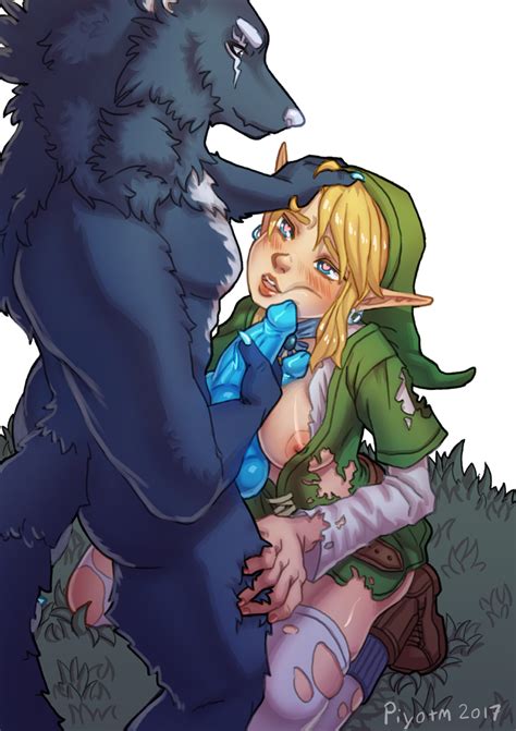 girl link and wolf by piyotm hentai foundry