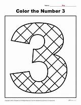 Number Worksheet Color Preschool Worksheets Numbers Activities Three K12reader Coloring Kids Math sketch template