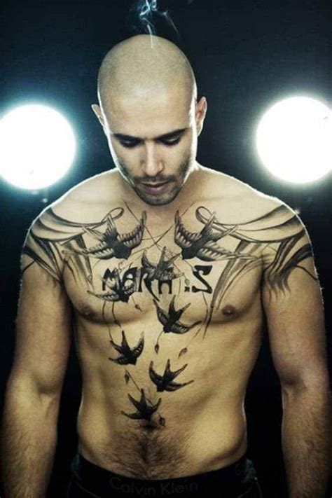 unique chest tattoo designs  men
