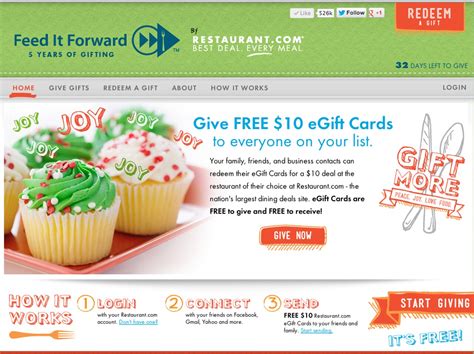 restaurantcoms feed   program returns     gift