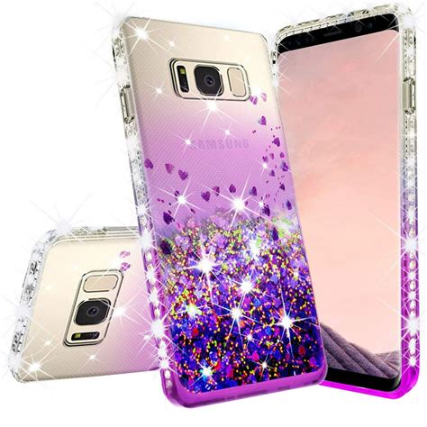 samsung galaxy   case wtemper glass screen protector liquid glitter phone case