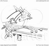 Billiards Leaning Crawdad Table Over Toonaday Royalty Outline Illustration Cartoon Rf Clip 2021 sketch template