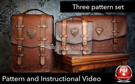 leather bag pattern pattern set leather diy