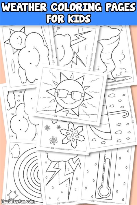 weather coloring pages  kids itsy bitsy fun