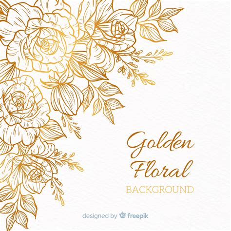 premium vector golden floral background