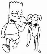 Simpson Bart Coloring Simpsons Dog Kids Printable Pages Ecoloringpage Hit Show sketch template