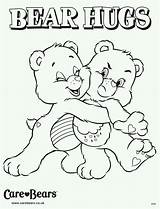 Bear Care Bears Coloring Grumpy Hugs Cheer Pages Kids Colouring sketch template