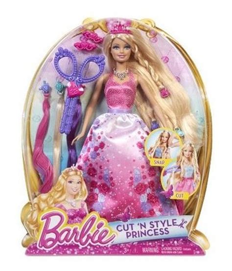 barbie multicolor plastic barbie cut n style princess