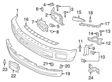 bumper components front   ford   super duty oem ford parts