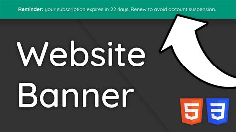 create  top banner  websites html css tutorial  beginners
