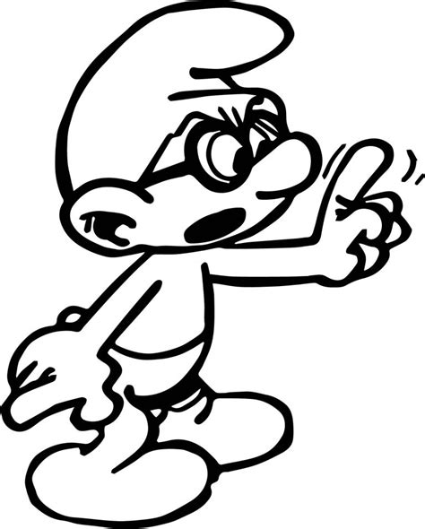 smurfs color pictures brainy smurf coloring page wecoloringpagecom