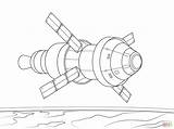Orion Spaziale Navicella Spacecraft Nave Modulo Spaceships Stazione Supercoloring Astronave sketch template