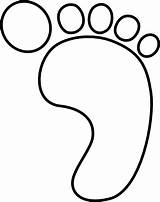 Foot Footprint Right Template Clipart Printable Clip Library sketch template