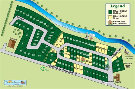 creekside rv park map  campground  pigeon forge tn