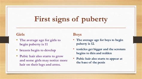 Report Stages Of Puberty