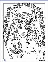 Coloring Pages Adults Adult Stress Relief Witch Colouring Printable Beautiful Color Women Getcolorings Fairy Book Beauty Uploaded User sketch template