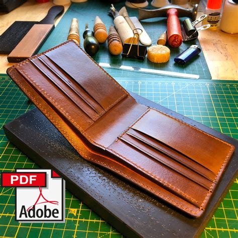 bifold wallet pattern cut     rectangles