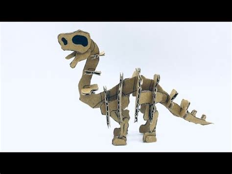 dinosaur brachiosaurus skeleton cardboard tutorial diy safe