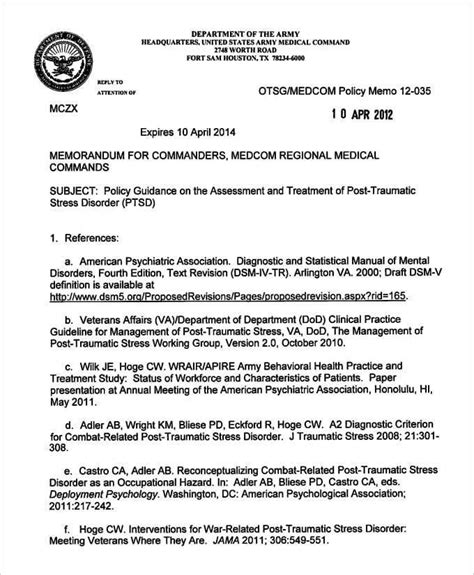 army memorandum template  memorandum template memo template word