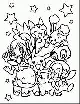Pokemon Coloring Cute Pages Printable Color Getcolorings Print sketch template