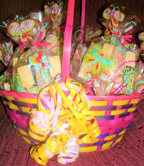 Easter Basket With Homemade Chocolate Covered Vanilla Wafers Homemade
