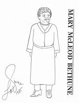 Paper Mcleod Bethune Mary Coloring Missionary Writer Singer sketch template