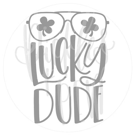 Lucky Dude Svg Sunglasses Svg Cool Dude Svg Aviator Etsy