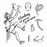 Alpinist Alpinism Mountaineer Mountaineering Slogan sketch template