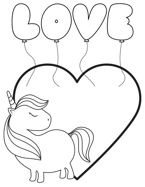 unicorn valentines day coloring pages coloring valentines etsy