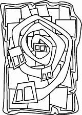 Hundertwasser Coloriage Kandinsky Mondrian Colorier Ausmalbilder Dessin Friedensreich Abstrait Hunderwasser Kleurplaten Coloriages Kunstenaars Maternelle Graphisme Zeichenunterricht Klee Plastiques Wasserfarben Unterrichten sketch template