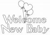 Baby Coloring Shower Welcome Theme Pages Ages Sweet sketch template