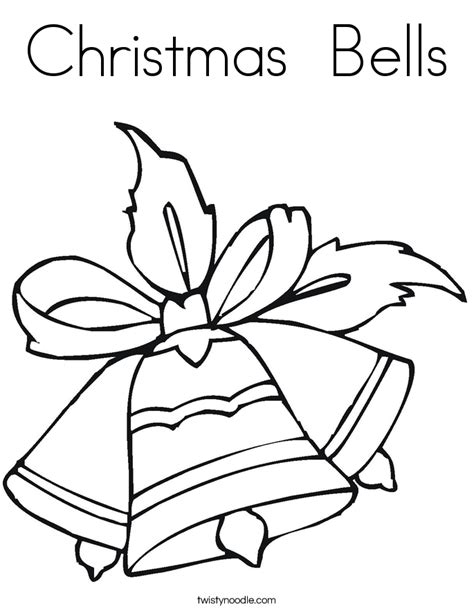 christmas bells coloring page twisty noodle