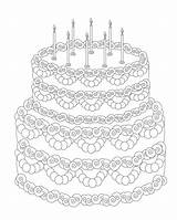 Pastel Torte Getdrawings Coloring4free Malvorlagen Cumpleanos Birthsday Kleurplaten Coloringhome sketch template