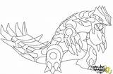 Primal Draw Pokemon Groudon Sketch Coloring Drawing Drawingnow Step Sketches Paintingvalley Color sketch template