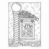 Christmas Coloring Pole North Pages Printable Choose Board sketch template