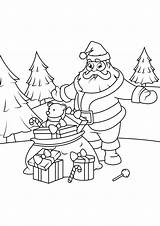 Kleurplaat Claus Babbo Kerstman Weihnachtsmann Kerstmis Weihnachten Pakjes Geschenken Kleurplaten Pacchi Draw Facili Aspettandonatale Printen Zit Stampare Malvorlage Zak Semplici sketch template