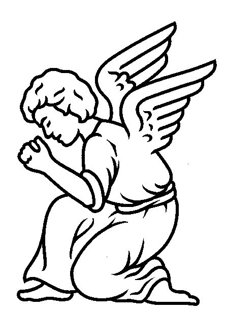 reverent cemetery marker design features  male angel bowing
