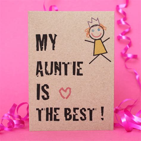 my auntie is the best card by adam regester design