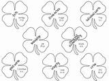 Leaf Clover Coloring Four Pages Template Kids Pattern Leprechaun Popular sketch template