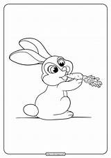 Carrot Coloring Rabbit Printable Cute Eat Whatsapp Tweet Email sketch template