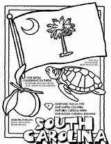 Coloring Carolina South Pages State Crayola Symbols North Flag Color States Print Island Rhode California Kids Studies Social Printable Charleston sketch template