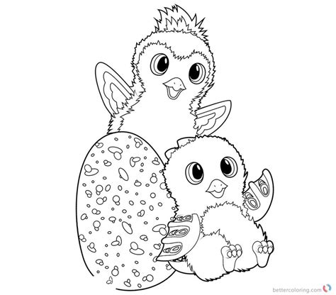 hatchimals coloring pages colleggtibles  penguala  printable