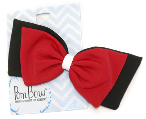 black and red hair bow