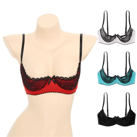 Damen Hebe Bh Balconette Bustier Bra Mit Bügel Büstenhalter Unterwäsche